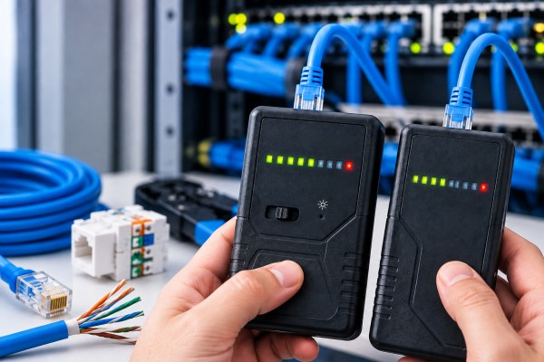 Hasil LAN Cable Tester Tidak Urut